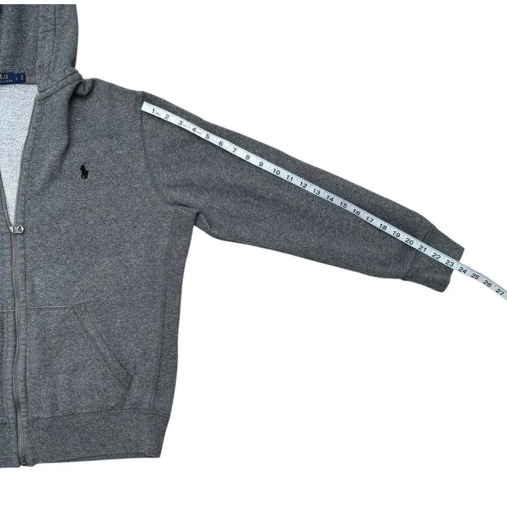 Polo Ralph Lauren Fleece Full-Zip Hoodie Men’s Size L Ash Grey Heather